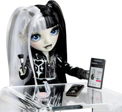 Girls Night Rainbow High Shadow High - Heather Grayson - Poupée mannequin de 28 cm dans les tons de gris, cheveux noirs et blancs et tenue avec accessoires et peigne - Pour les collectionneurs et les enfants à partir de 6 ans