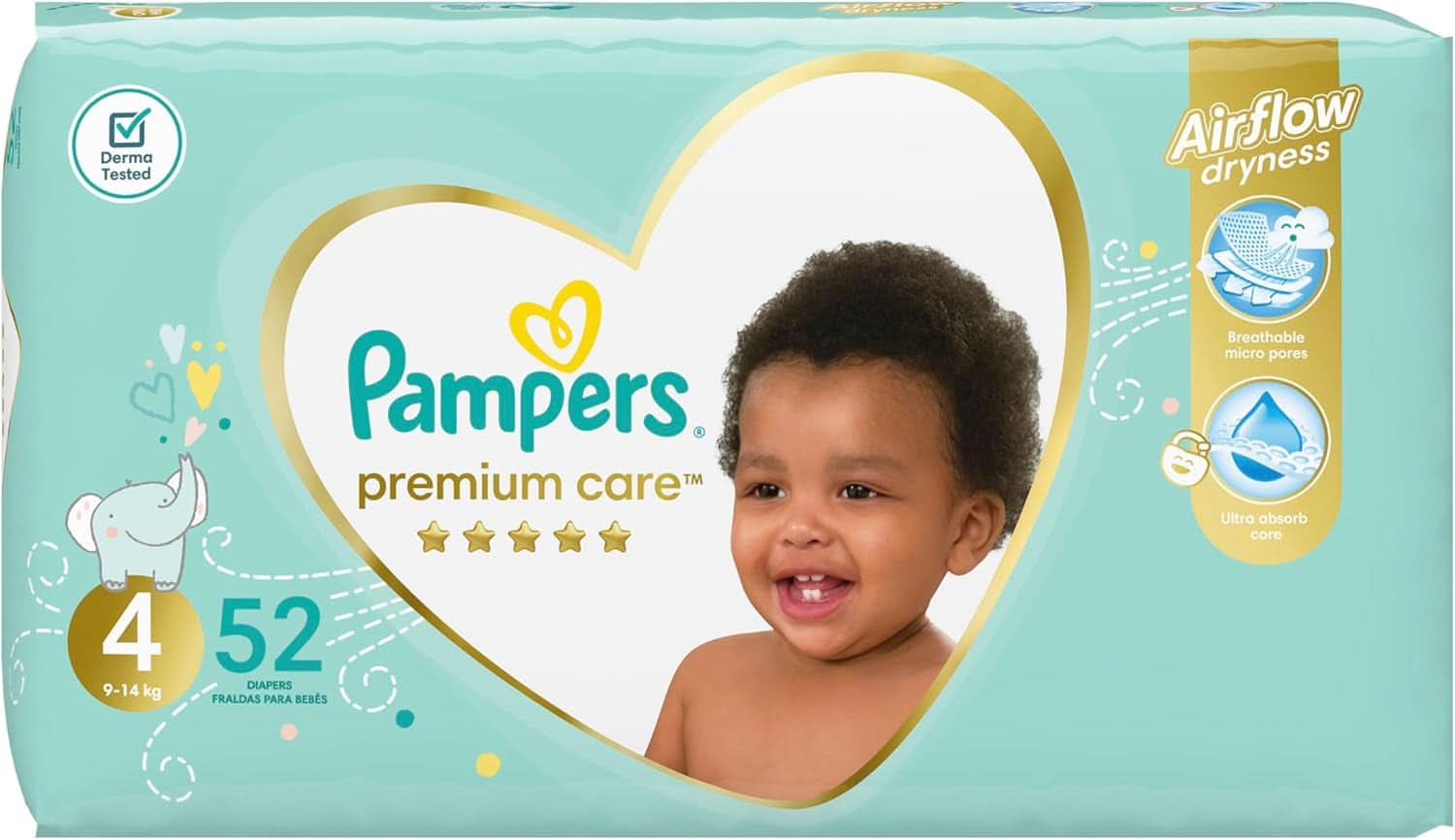 Pampers Premium Care 4 ,8 - 14 Kg, 52 buc Mama si Copilul Naty Shop
