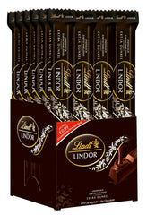 Lindt Chocolate Bâtonnets de chocolat noir LINDOR | 24 tablettes de chocolat x 37g | Avec un fourrage au chocolat noir onctueux et fondant à 60% de cacao | Cadeau de chocolat | Cadeau de chocolat | Colis en vrac