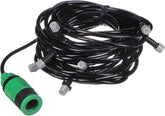Furtun de pulverizare pentru grădină GARDEN MIST 20 m | Furtun flexibil de udare cu 20 de duze | Irigații, răcorire în zilele călduroase | Pentru sere, pergole, tufișuri | Ușor de utilizat, negru