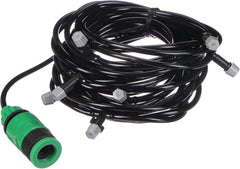 Tuyau d'arrosage de jardin GARDEN MIST 20 m | Tuyau d'arrosage flexible avec 20 buses | Irrigation, refroidissement par temps chaud | Pour serres, pergolas, buissons | Facile à utiliser, noir