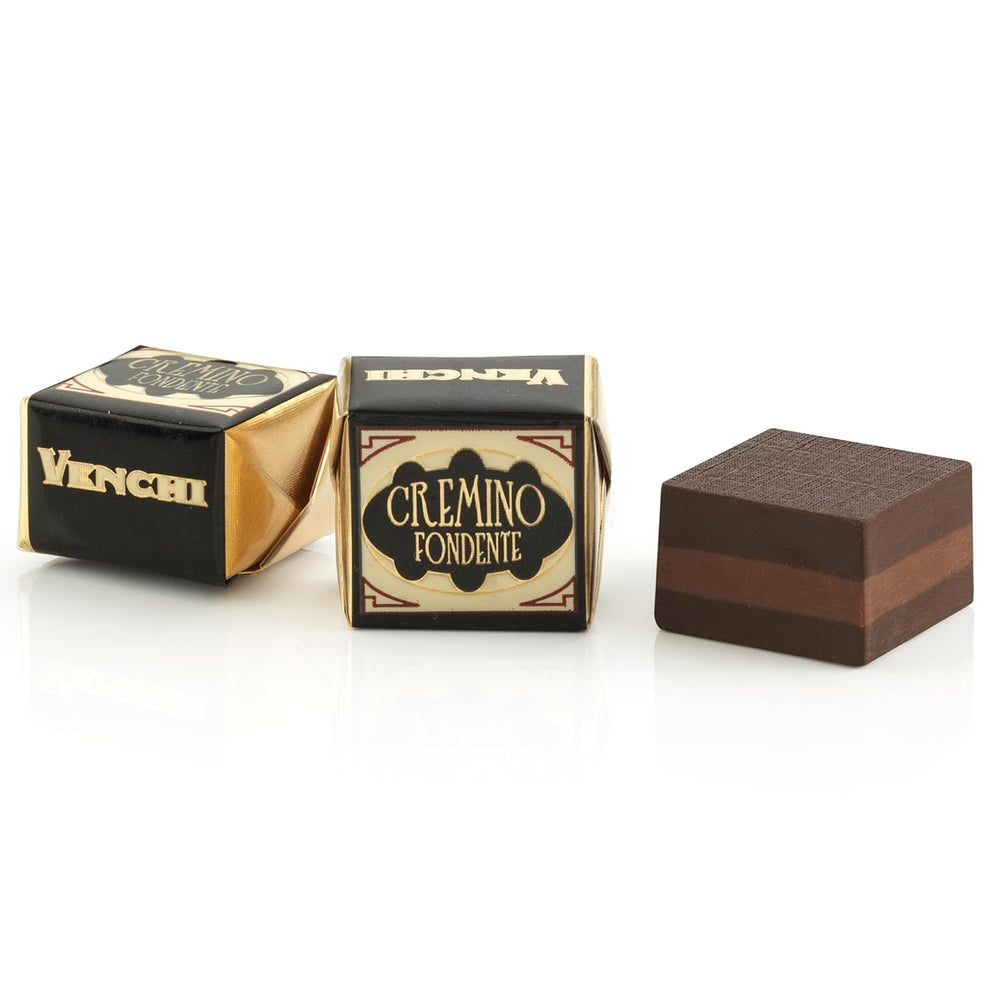 Venchi - Cremino Extra Black Chocolate - Chocolat noir à la pâte d'amande et "Noisettes des forêts du Piémont IGP", 1 kg, sans gluten, sans colorants et sans conservateurs