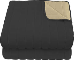 Lenjerie de pat italiană Estivo pat dublu, microfibră, castan/gri, 260 X 270 Cm Plapumi si pilote Naty Shop