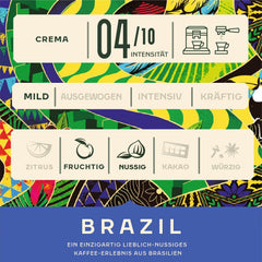 Jacobs Kaffeebohnen Origins Brazil, Geschmack aux noix douces au Brésil, préparé à Brême, Intensité 4/10, Kaffee ganze Bohnen, 1 kg