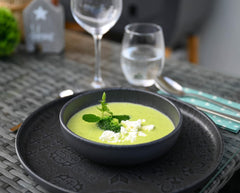 MÄSER 934064 Service de table moderne vintage pour 2 personnes, design mauresque avec vernis mat, service de table 8 pièces, assiettes et bols en céramique de haute qualité, grès, noir