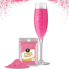 Twinkle My Drink® Glitter comestibil pentru băuturi, diverse culori, 12 grame Naty Shop Roz