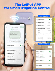 Sistem automat de udare WiFi pentru interior, sistem de udare cu telecomandă prin aplicație pentru 10 plante în ghiveci, kit automat de irigare prin picurare, udarea plantelor de apartament (gri) (gri, Gen-3)