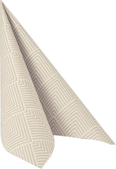 Papstar, 50 Serviettes "Collection ROYAL" pli 1/4 40 cm x 40 cm "Élégance" Marron, #86498 (Lot de 2)