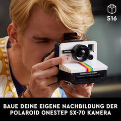 LEGO Ideas Polaroid Onestep SX-70 Ensemble appareil photo pour adultes, à collectionner avec des détails authentiques, activité créative, cadeaux de photographie pour femmes, hommes, lui, elle et adolescents 21345 Ensembles de construction Besuche den LEGO-Store