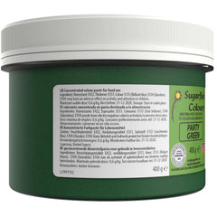 Colorant alimentaire pour pâtes Sugarflair Partygreen, colorant alimentaire pour fondant et massepain, pâtes concentrées spectrales - 400 g