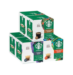 STARBUCKS Probierset, Espresso-Varianten by Nescafé Dolce Gusto Kaffeekapseln 6 x 12 (72 Kapseln) - Exclusif bei Amazon