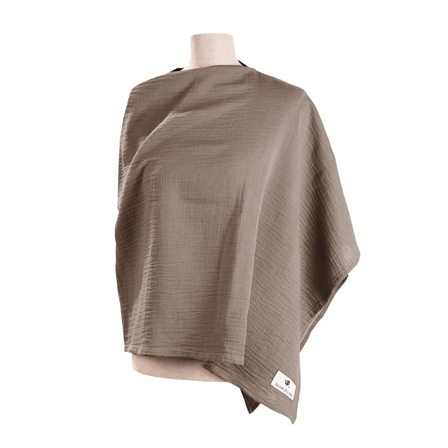 Bluza de alăptare Julius Zöllner din bumbac muselină 100%, OEKO-TEX STANDARD 100, Fabricat în Germania Accesorii Hrana si Alaptare Bebe Naty Shop Nougat