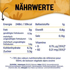 Alpro Barista Haferdrink – Zum Aufschäumen – Vegan et milchfrei – Von Natur aus lactosefrei – Riche en substances de ballast, calcium et vitamines – 8 x 1 L – Haltbar