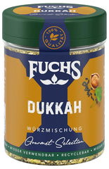 Fuchs Gewürze Gourmet Selection Naher Osten-Afrika – Dukkah Gewürzmischung, nachfüllbarer Gewürz Mix, zum Verfeinern von Fisch und Lamm, végétalien, 50 g