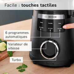 Batteur sur socle Vitapower, Série 6, 1 800 W, 6 programmes, Prospeed Klingen, Tritan™-Krug, Schwarz, MMB6652B Cuisine Naty Shop