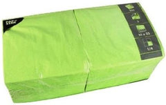 250 serviettes 3 épaisseurs pli 1/4 33 Cm X 33 Cm vert pomme