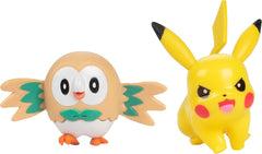 Prêt pour le combat Pokémon ! Ensemble de figurines 6 pièces - 11,4 cm Ash & Launching Pikachu, 5,1 cm Charmander, Rowlet, Tiplup, Zorua - Licence officielle - Cadeau de Pâques pour enfants, garçons et filles Figurines Naty Shop