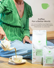 Café - Malabar Monsoon I 100% Arabica I Kaffeebohnen 1kg I Idéal pour Moka kanne, Siebträger & Vollaautomat mit schokoladig, nussigen Aroman I dunkle Röstung