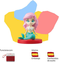 Figura Sonoro - Sirena și O ALTĂ poveste... - Povești și sunete pentru fete și băieți de la 4 la 6 ani, jucării, conținut educațional în spaniolă Jucarii Bebe Naty Shop