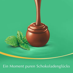 Boules de chocolat LINDOR | Sac refermable de 1 kg | env. 80 boules de chocolat au lait fourrées à la menthe | Emballage en vrac et boules de chocolat au caramel salé LINDOR