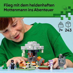 LEGO Minecraft Blasser Garden - Jeux créatifs pour enfants - Jeux pour jeunes et filles à partir de 7 ans - avec figurines Minecraft - Mottenmann, Creeper, Skelet et Knarz - Jeu - 21586