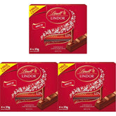 Chocolat Lindt | Bâtonnets de chocolat au lait LINDOR, Offre promotionnelle | 100g | 4 tablettes de chocolat au lait LINDOR fourrées fondantes | Bâtonnets de chocolat (paquet de 3)