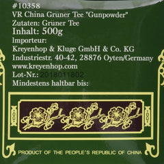 Ceai verde, Gunpowder, Geroll (1 pachet de 500 g)