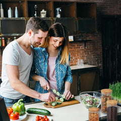 Bocal de Conservation Relaxdays avec Couvercle en Bambou Lot de 3 Bocaux Ronds en Verre 1000 ml Anti-fuite Transparent/Naturel 18x10 cm Boite de Conservation Alimentaire Naty Shop