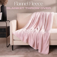 Couverture polaire en flanelle Brentford's, extra douce, grande, moelleuse, chaude, couvre-lit pour chambre à coucher, lit simple, canapé, rose blush - 120 x 150 cm Beds and Blankets Beuche den Brentfords-Store