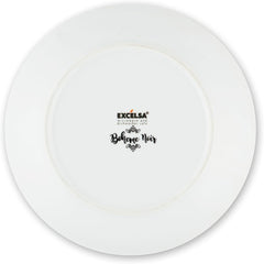 Excelsa Boheme Noir Service d'assiettes, 18 pièces, Porcelaine, Schwarz