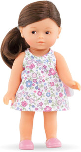 Corolle 9000240020 - Romy brunett Les Tendances Mini Corolline 20cm, Poupée Française au Charme et Parfum Vanille, 20 cm