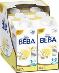 BEBA Junior Boisson lactée prête à boire 1-3 ans, avec HMO, teneur en protéines adaptée à l'âge, sans huile de palme, sans huile de poisson, nourriture pour tout-petits, paquet de 6 (6 x 200 ml)