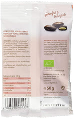 Landgarten Graines de citrouille biologiques au chocolat noir – Snack végétalien au chocolat aux graines de citrouille rôties – Source de magnésium – 1 x 50 g
