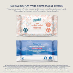 Par Amazon Papiers hygiéniques doux, humides, inodores, fins absorbants et non parfumés, 240 unités (6 paquets de 40 unités) (anciennement marque Presto !)