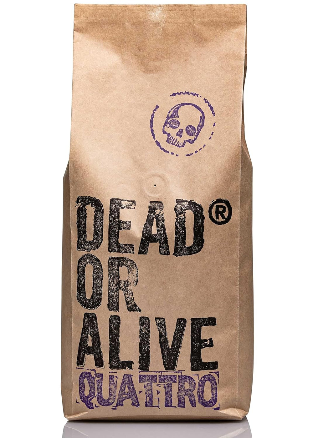 DEAD OR ALIVE QUATTRO – Espresso Bohnen – Mélange Arabica-Robusta – Doux et Aromatisch – Feine Crema – Ganze Bohnen 1 kg – Geröstet en Italien