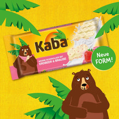 Kaba Chocolat Blanc au Goût Fraise et Bonbons Effervescents, Barre de Chocolat, Barre 85g, Chocolat Blanc au Goût Fruité Fraise et Bonbons Effervescents au Goût Original Kaba (Pack de 3)
