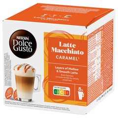 NESCAFÉ DOLCE GUSTO Latte Macchiato Caramel Kaffeekapseln 6er Pack (6 x 16 Kapseln)
