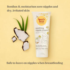 Burt'S Bees® Mama Crème apaisante pour mamelons à la noix de coco, au calendula et à la vitamine E, 100 % naturelle, 1,4 once Accessoires Alimentation et allaitement Baby Naty Shop