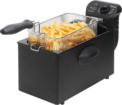 Friteuse à huile Bestron avec technologie zone froide, 3,5 litres, 2000 watts Electroménager Naty Shop Black Single