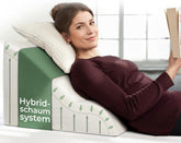 Pernă de citit pentru pat și canapea, pernă confortabilă pentru spate cu spumă cu memorie, pernă antireflux utilizabilă ca pernă cu pană pentru pat, spătar sau tăblie, pană confortabilă pentru pat ca suport plăcut pentru spate