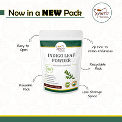 Indigo pulbere (250 Gm / 8.8 oz / 0.55 Lbs) pentru păr pentru utilizare cu pulbere de henna pentru a vopsi părul negru - 100% pur Natural Indigofera tinctoria frunze pulbere vopsea de păr Vopsea pentru par Naty Shop
