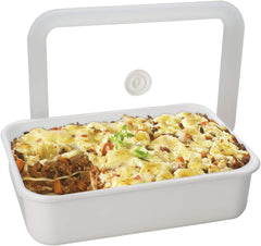 Boîte de conservation sous vide émaillée | XL| 1,85L | 23,5 x 17,5 x 7 cm | garde les aliments frais beaucoup plus longtemps | protège les aliments contre les bactéries et les infestations fongiques | sans pompe à vide Boîtes de conservation alimentaire Naty Shop