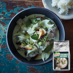 Knorr Kokosmilch Pulver (Lait en poudre aus 20 frischen Kokosnüssen, ergibt 6,6 Liter Kokosmilch) 1er Pack (1 x 1 kg)