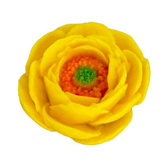 Décoration comestible en sucre, Décorations Pivoine jaune de Pâte à Sucre Nati Shop