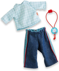 HABA 306518 - Kleiderset Jeans, Zubehör für Puppen ab 1,5 Jahren