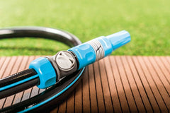 Coupleur rapide Cellfast avec valve CellPRO 3/4", facile à régler, design ergonomique, plastique PC/ABS, haute qualité, 52-331, bleu