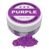 Paillettes comestibles – 6 g en poudre de colorant alimentaire pour chocolat, fraise, muffins, gâteaux, fondant (violet)