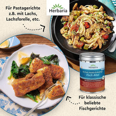 Herbaria Fisch Ahoi bio 85g M-Dose – Fertiges Bio-Gewürzsalz für Gebratene or gegrillte Fischgerichte, Meeresfrüchte und Bratlinge – dans nachhaltiger Aromaschutz-Dose