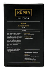 Küper Selection 1000g Salz Kristalls rosa fein - rosa Speisesalz zum Würzen und Verfeinern - 100% natürliches Salz