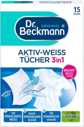 Dr. Beckmann Fest lingettes, Active-White, 15 lingettes Détergents à lessive Naty Shop White